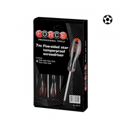 Zestaw wkrętaków  5-ramiennych TORX z otworem TS10-40 7szt. FORCE
