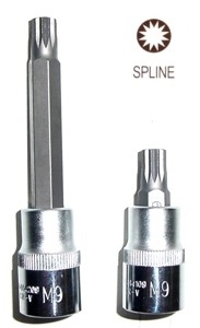 Klucz wpustowy SPLINE  L-55mm z nasadką 1/2"