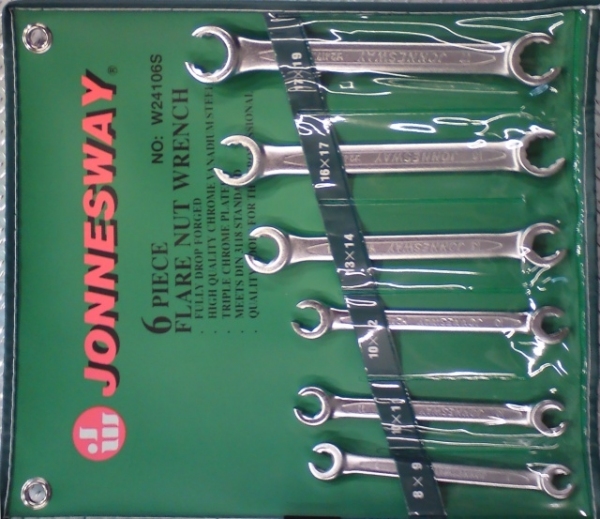 Kpl. kluczy oczkowych otwartych 6szt. Jonnesway