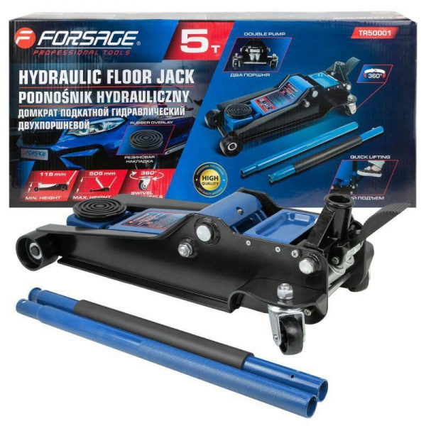 Podnośnik hydrauliczny przesuwny 5T niskoprofilowy Forsage