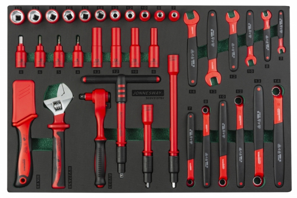 Zestaw 38szt. narzędzi ręcznych izolowanych 1000V we wkładce EVA