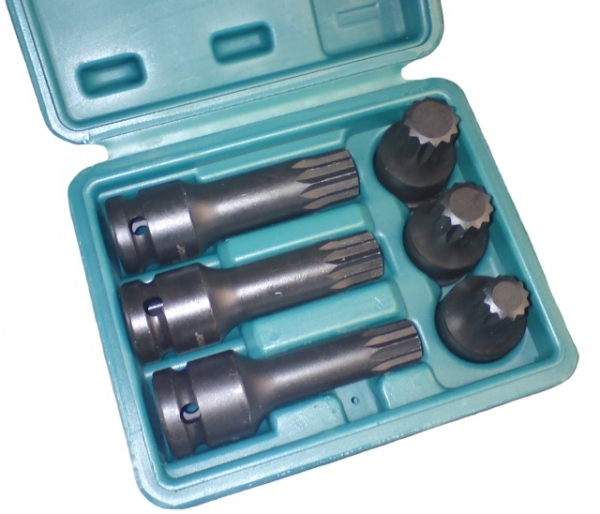 Kpl. kluczy wpustowych udarowych Spline 1/2" Jonnesway