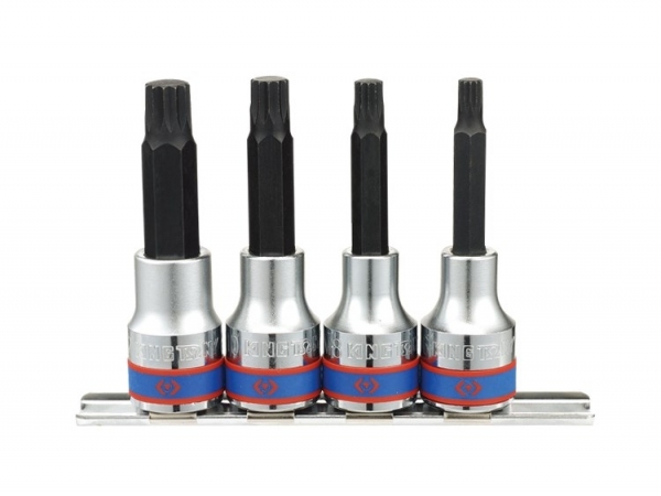 Kpl. nasadek z końcówką Spline krótkich 1/2"  4cz. King Tony