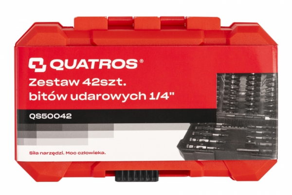 Zestaw 42szt. bitów udarowych 1/4