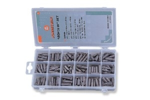 Kpl. końcówek wpustowych 1/4" L-25 180szt.