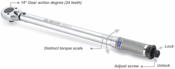 Klucz dynamometryczny  3/8"    5-25 Nm  KING TONY