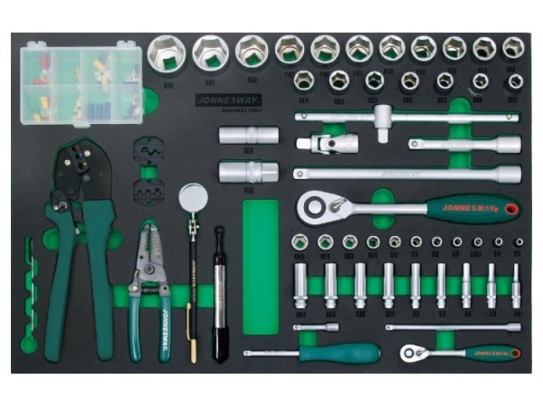 Kpl. narzędzi 104szt. we wkładce EVA Jonnesway