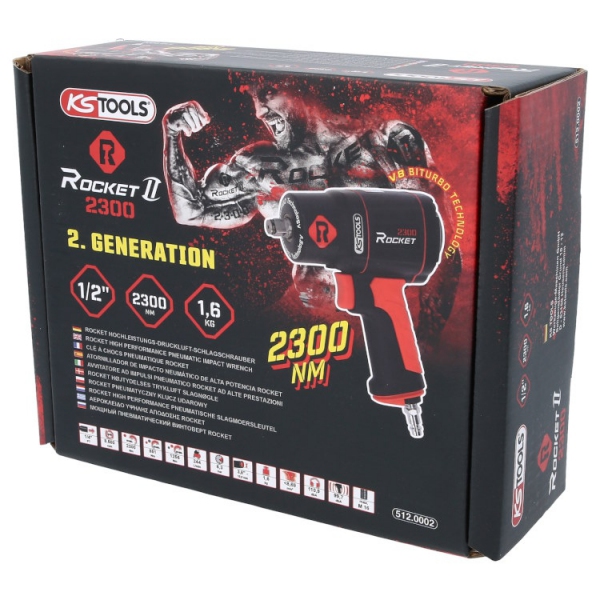 Klucz pneumatyczny 1/2" 2300Nm Rocket II KS Tools Klucz pneumatyczny 1/2" 2300Nm Rocket II KS Tools
